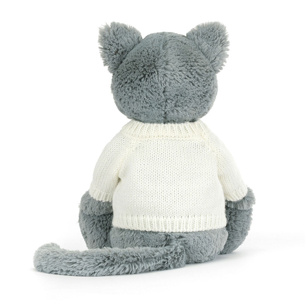 Bashful Kitten with Personalized Cream Jumper - Jellycat Discount