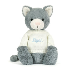 Bashful Kitten with Personalized Cream Jumper - Jellycat Discount