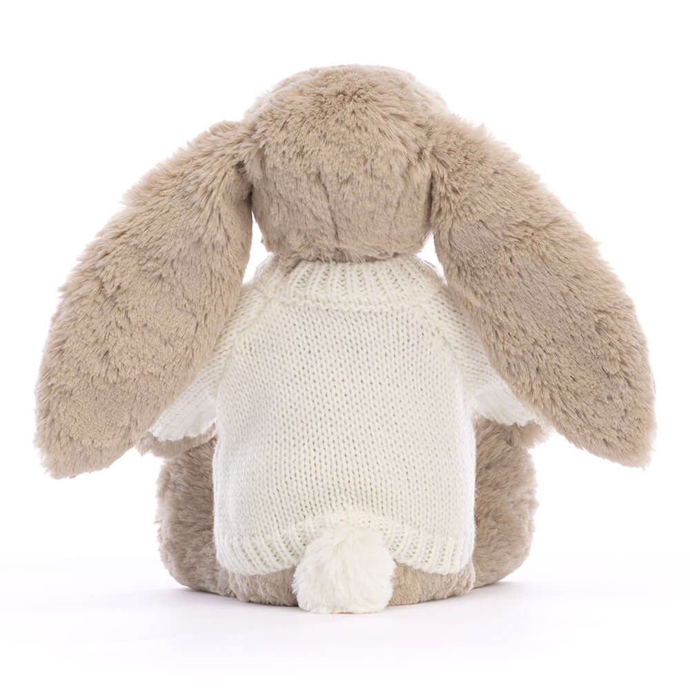 Bashful Beige Bunny with Personalized Cream Jumper - Jellycat For Sale