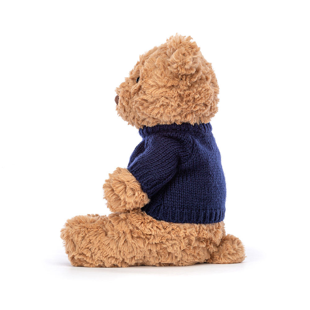 Bartholomew Bear with Personalized Navy Jumper - Jellycat Discount