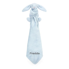 Personalized Bashful Blue Bunny Soother - Jellycat Sale