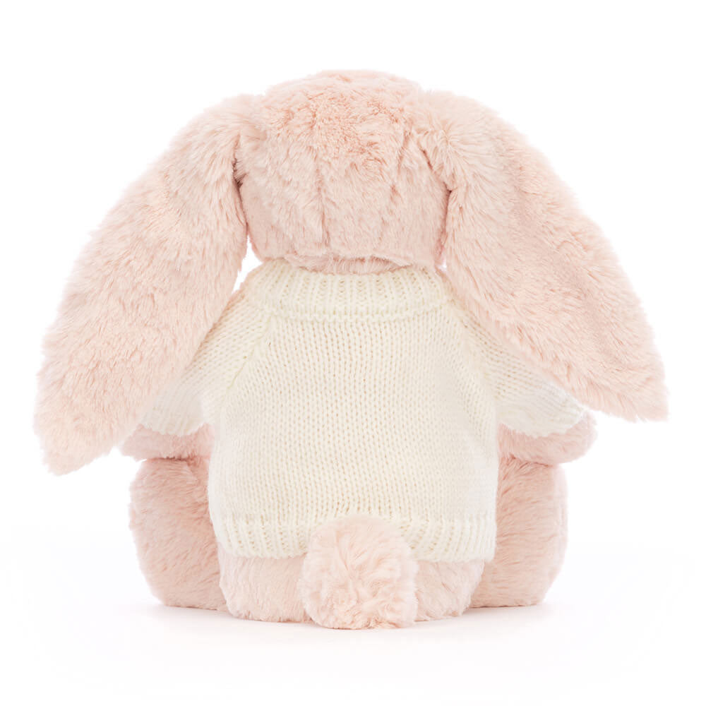Bashful Blush Bunny with Personalized Cream Jumper - Jellycat Online