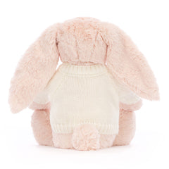 Bashful Blush Bunny with Personalized Cream Jumper - Jellycat Online