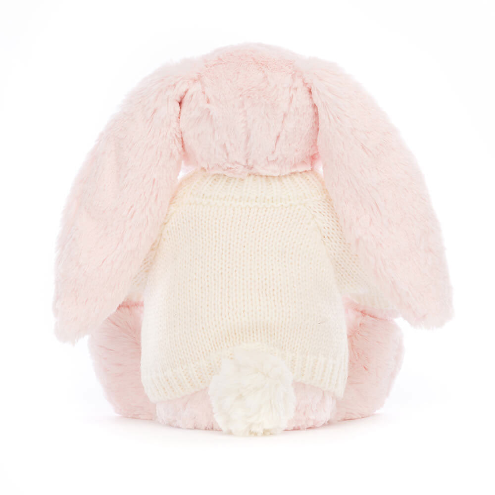 Bashful Pink Bunny with Personalized Cream Jumper - Jellycat Discount