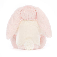 Bashful Pink Bunny with Personalized Cream Jumper - Jellycat Discount