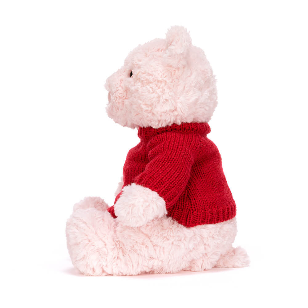 Leola Bear with Personalized Red Jumper - Jellycat Online