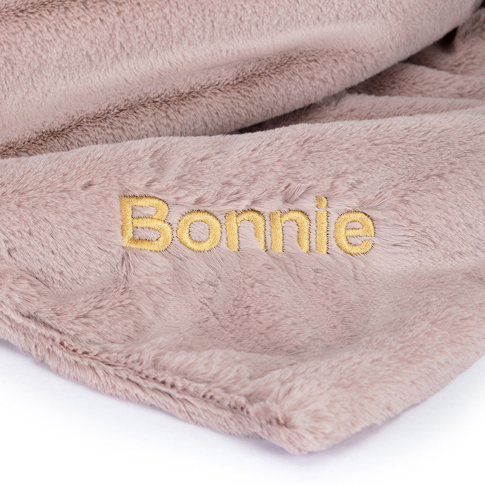 Personalized Bashful Luxe Bunny Rosa Blankie - Jellycat For Sale