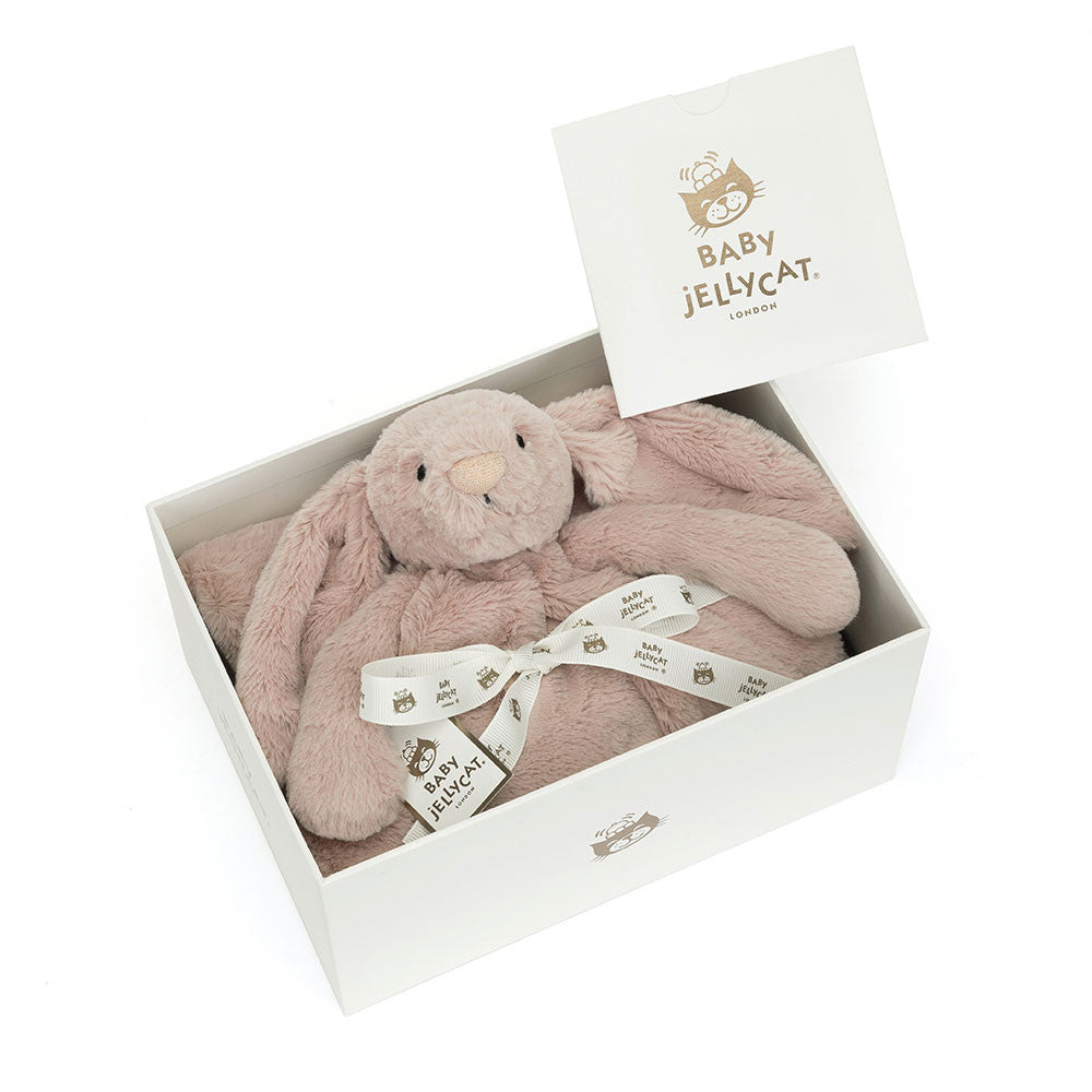 Personalized Bashful Luxe Bunny Rosa Blankie - Jellycat For Sale