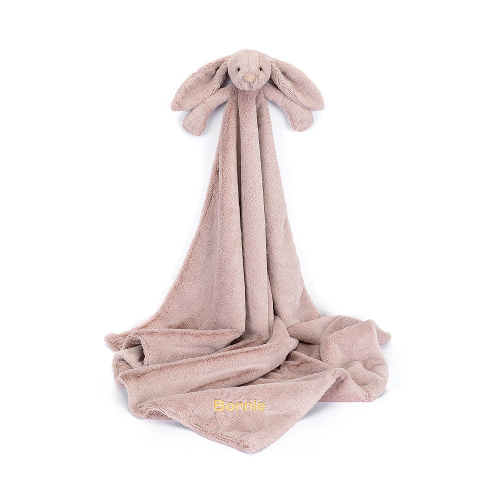 Personalized Bashful Luxe Bunny Rosa Blankie - Jellycat For Sale