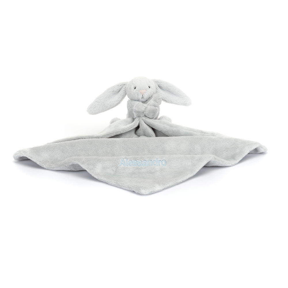 Personalized Bashful Silver Bunny Soother - Jellycat Sale