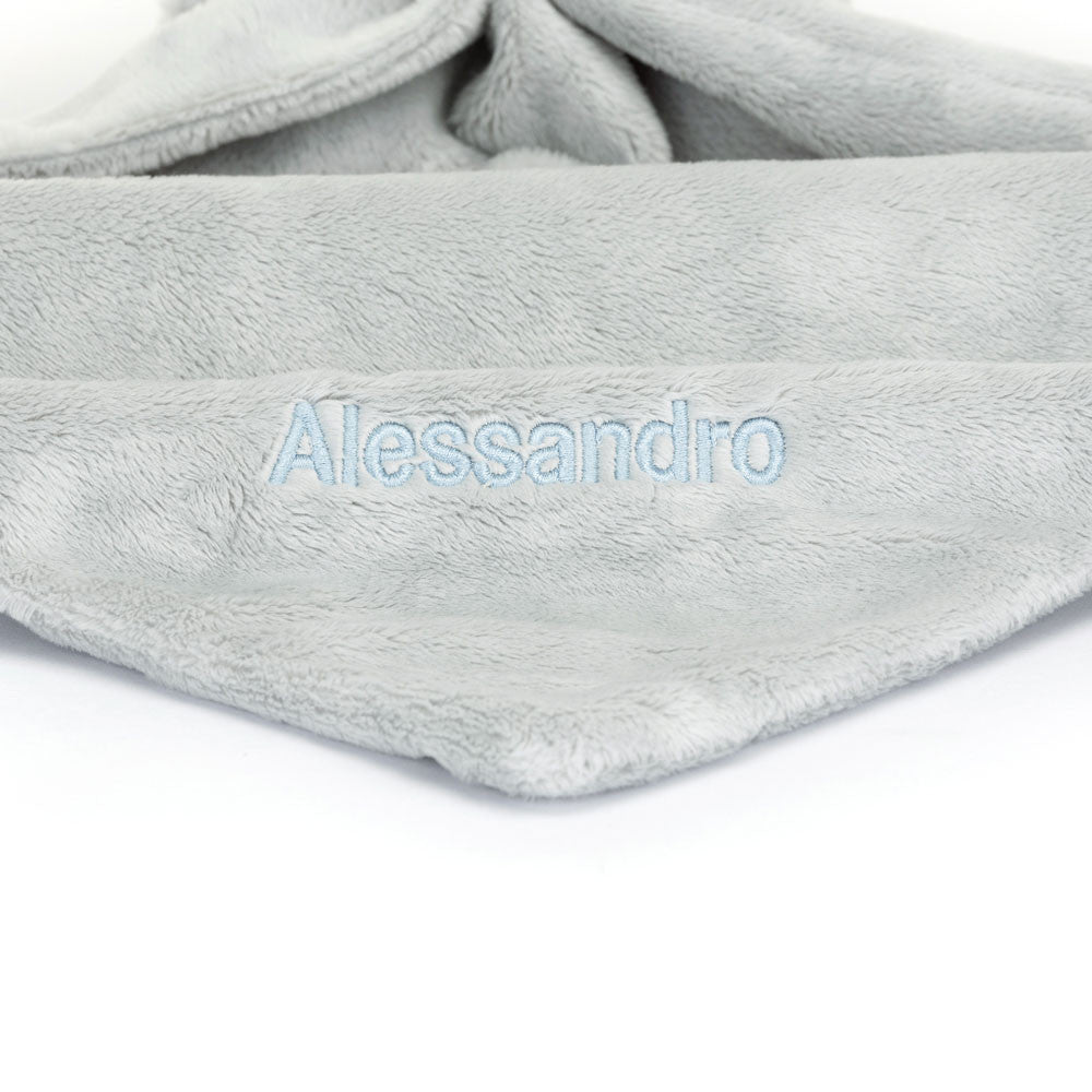 Personalized Bashful Silver Bunny Soother - Jellycat Sale