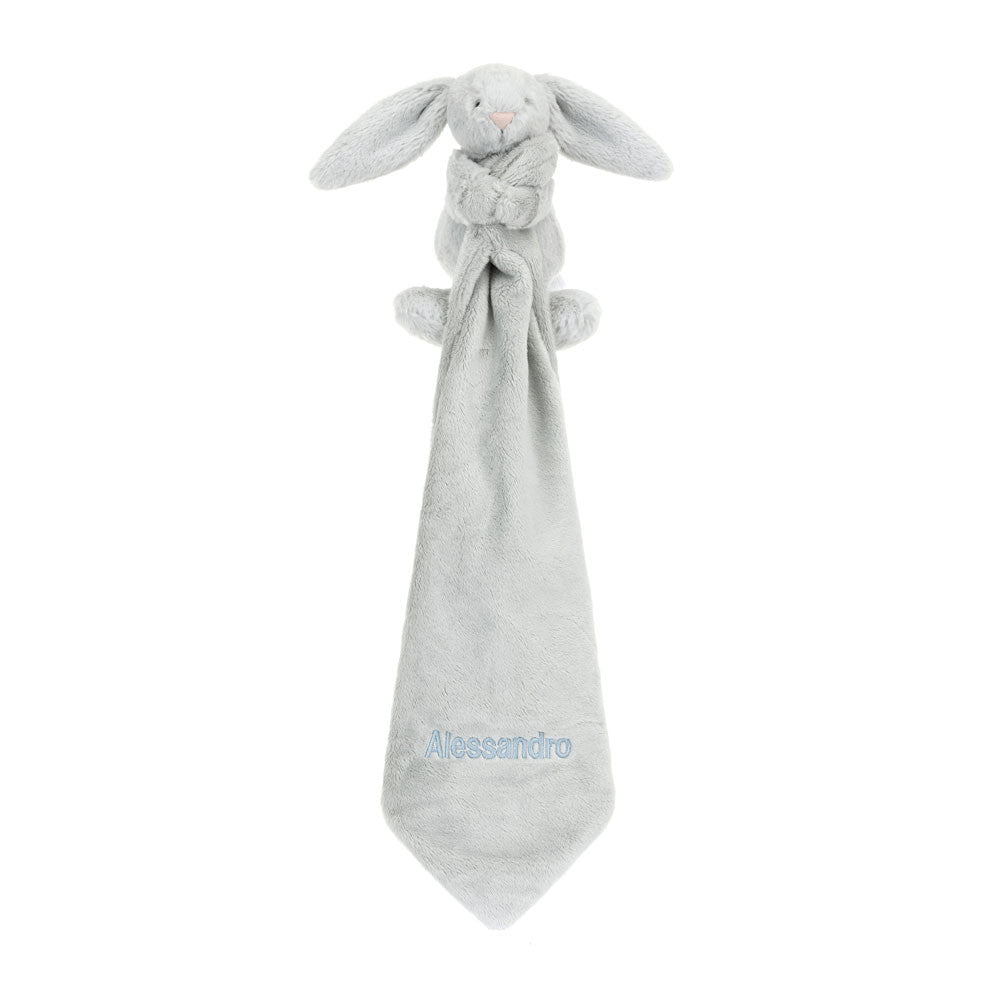 Personalized Bashful Silver Bunny Soother - Jellycat Sale