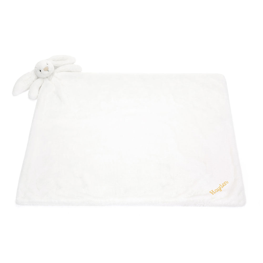 Personalized Bashful Luxe Bunny Luna Blankie - Jellycat For Sale