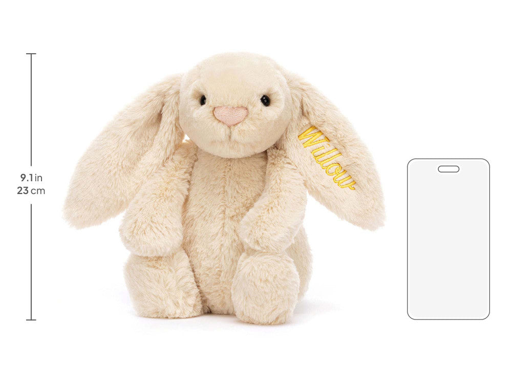 Personalized Bashful Luxe Bunny Willow Medium - Jellycat Online