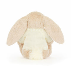 Bashful Luxe Bunny Willow with Personalized Cream Jumper - Jellycat Discount