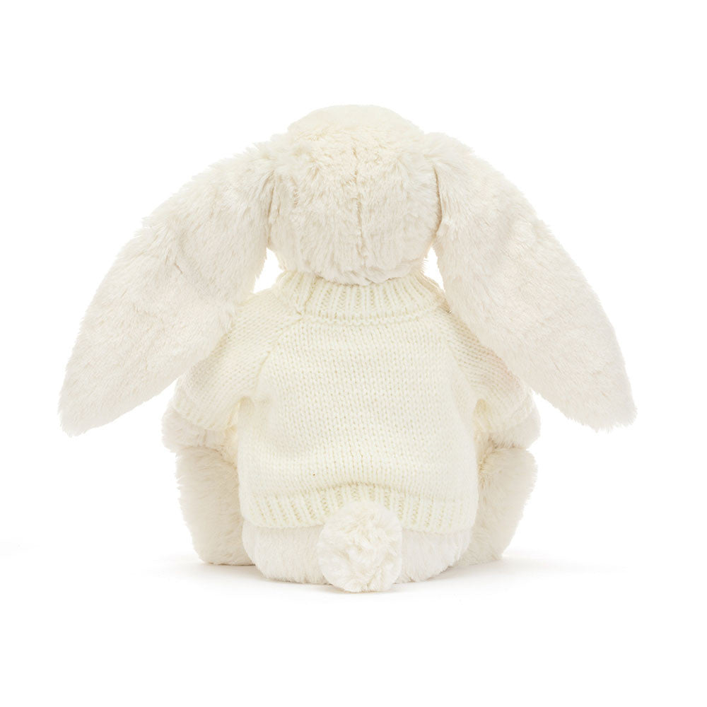 Blossom Cream Bunny 'Berry' with Personalized Cream Jumper - Jellycat Sale