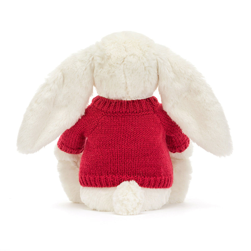 Blossom Cream Bunny 'Berry' with Personalized Red Jumper - Jellycat Discount