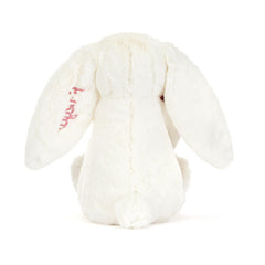 Personalized Cream Bunny with Rose - Jellycat