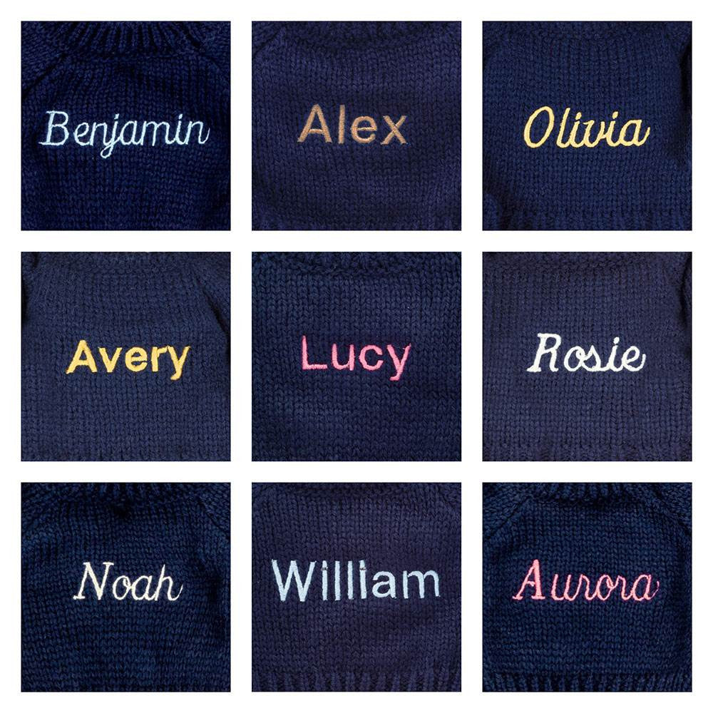 Bashful Luxe Bunny Rosa with Personalized Navy Jumper - Jellycat Online
