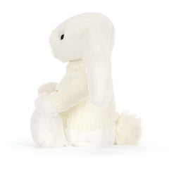 Bashful Luxe Bunny Luna with Personalized Cream Jumper - Jellycat For Sale