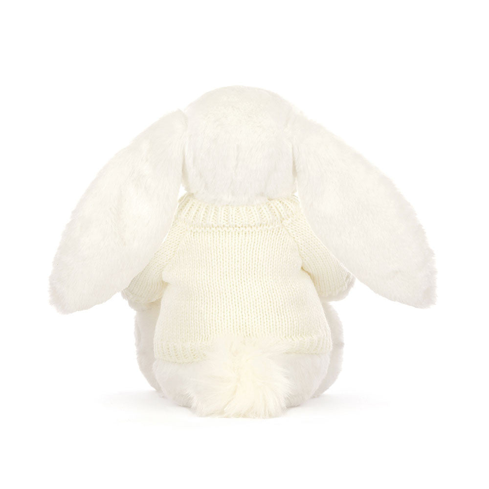 Bashful Luxe Bunny Luna with Personalized Cream Jumper - Jellycat For Sale