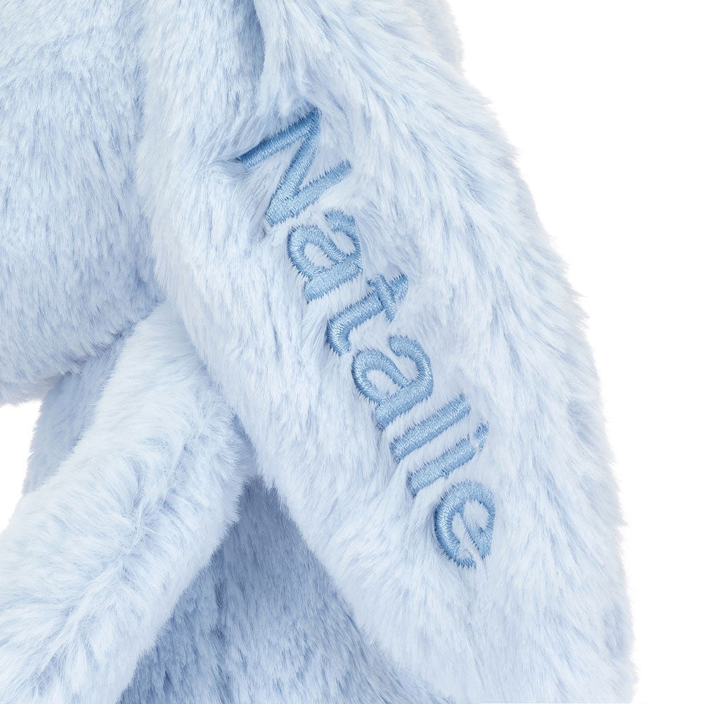 Personalized Bashful Blue Bunny Medium - Jellycat Sale
