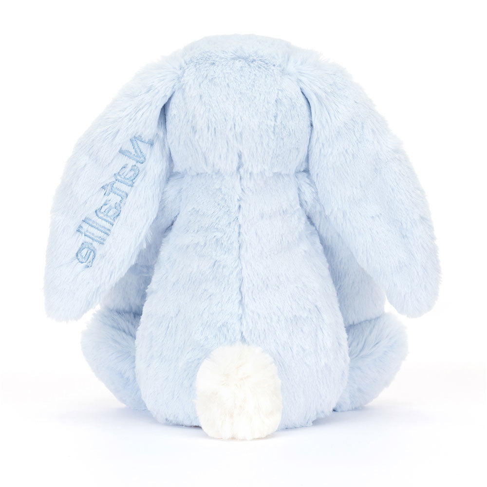 Personalized Bashful Blue Bunny Medium - Jellycat Sale