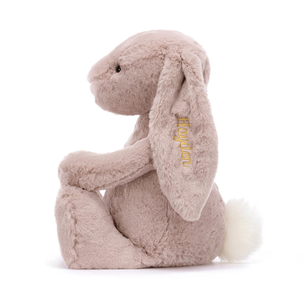 Personalized Bashful Luxe Bunny Rosa Huge - Jellycat