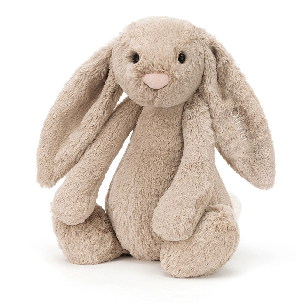 Personalized Bashful Beige Bunny Huge - Jellycat For Sale