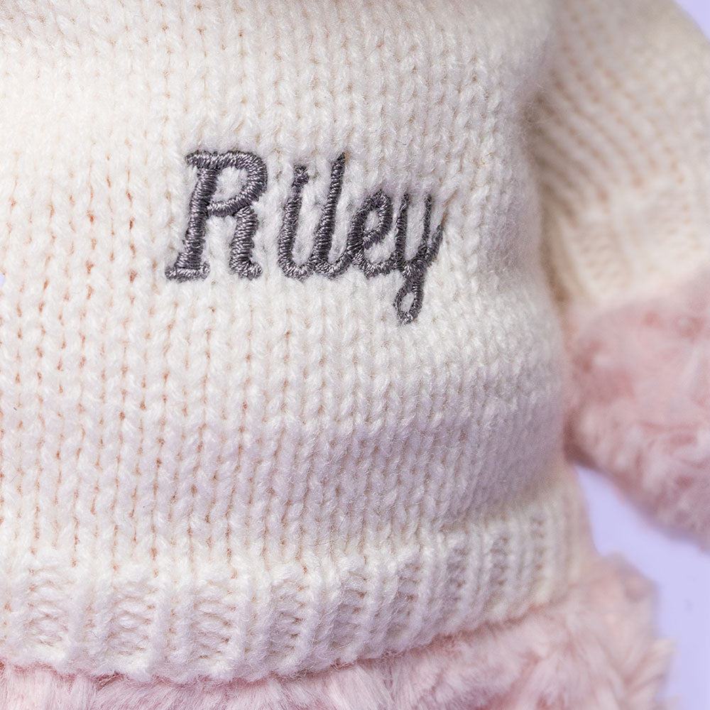 Leola Bear with Personalized Cream Jumper - Jellycat Sale