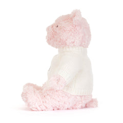 Leola Bear with Personalized Cream Jumper - Jellycat Sale