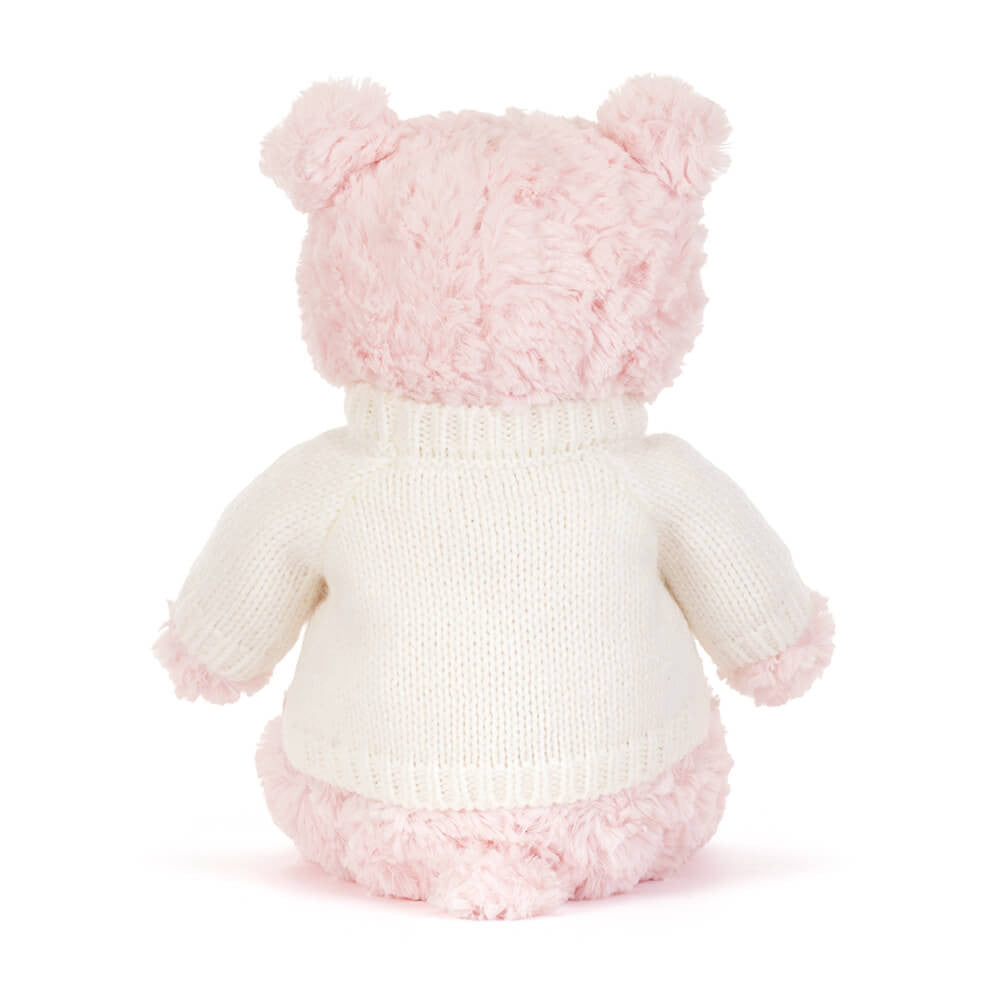 Leola Bear with Personalized Cream Jumper - Jellycat Sale