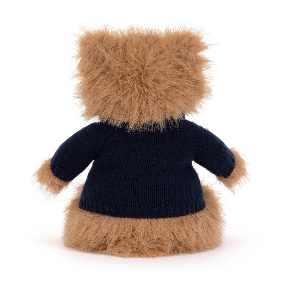 Bartholomew Bear Bouffant with Personalized Navy Jumper - Jellycat For Sale