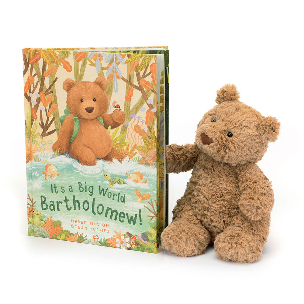 It's a Big World Bartholomew Book & Bartholomew Bear Medium - Jellycat Online