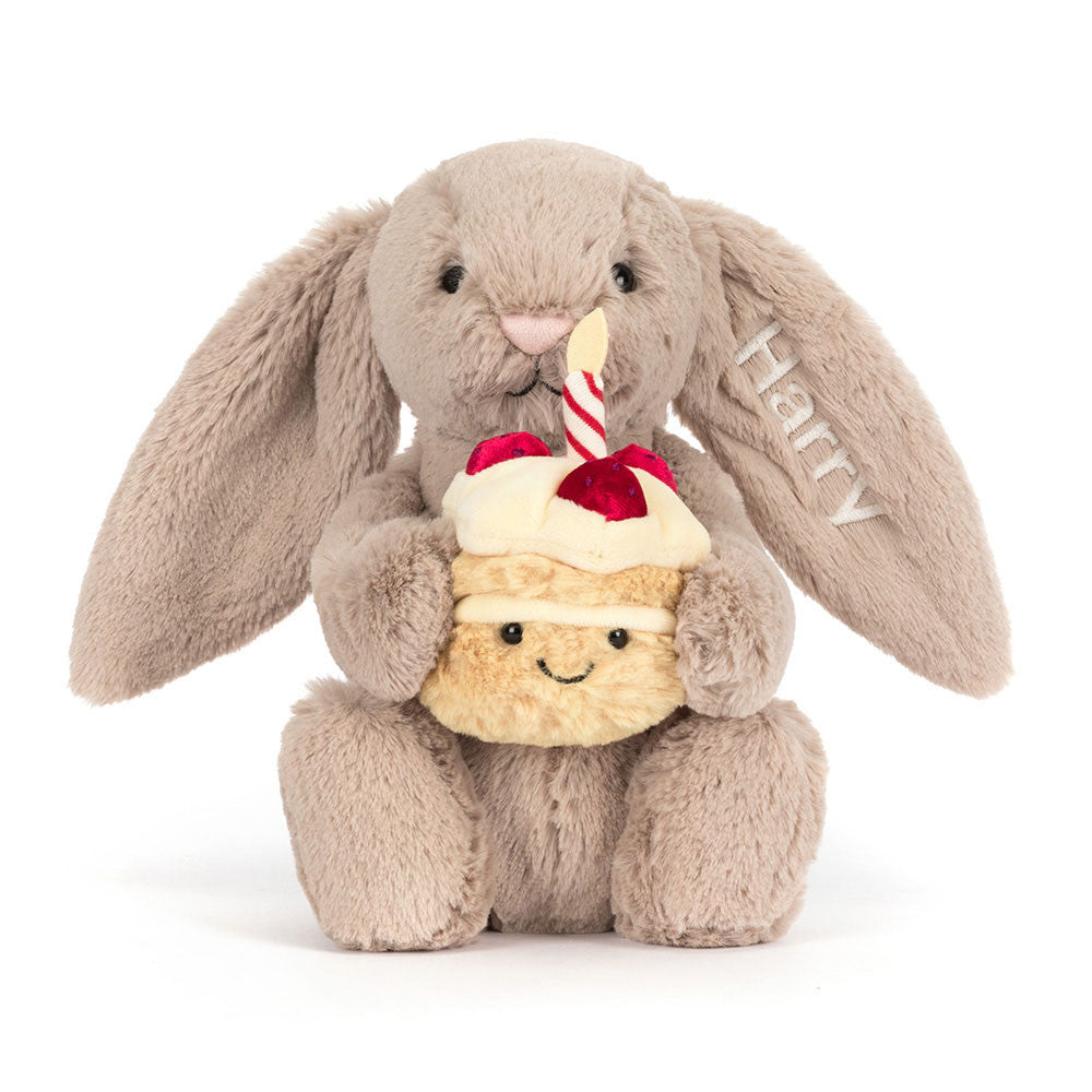 Personalized Bashful Beige Bunny 'Birthday' - Jellycat
