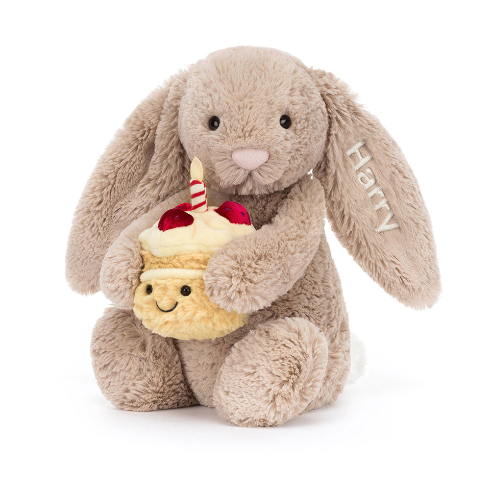 Personalized Bashful Beige Bunny 'Birthday' - Jellycat