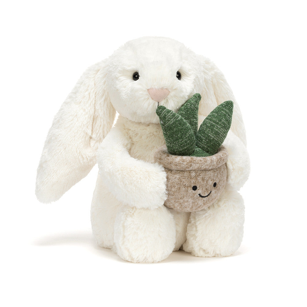 Cream Bunny with Plant - Jellycat For Sale