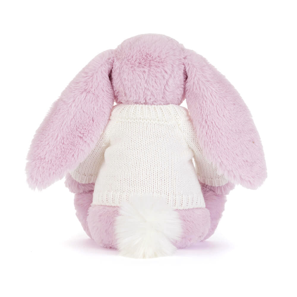 Thistlepop Blossom Luxe Bunny with Personalized Cream Jumper - Jellycat For Sale