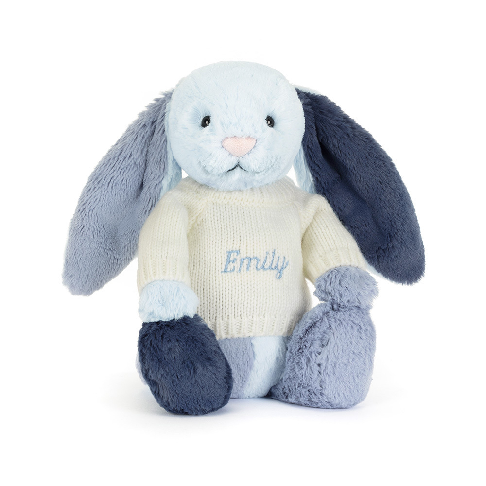 Puddlesea Bunny with Personalized Cream Jumper - Jellycat Sale