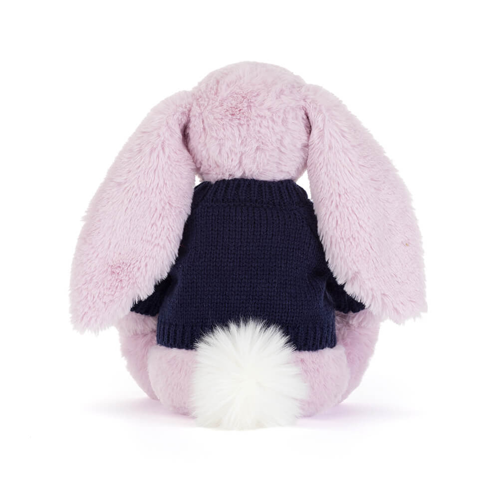 Thistlepop Blossom Luxe Bunny with Personalized Navy Jumper - Jellycat