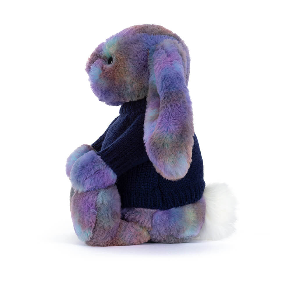 Zodihop Luxe Bunny with Personalized Navy Jumper - Jellycat For Sale