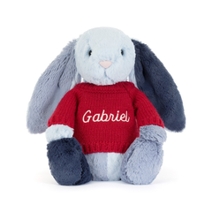 Puddlesea Bunny with Personalized Red Jumper - Jellycat
