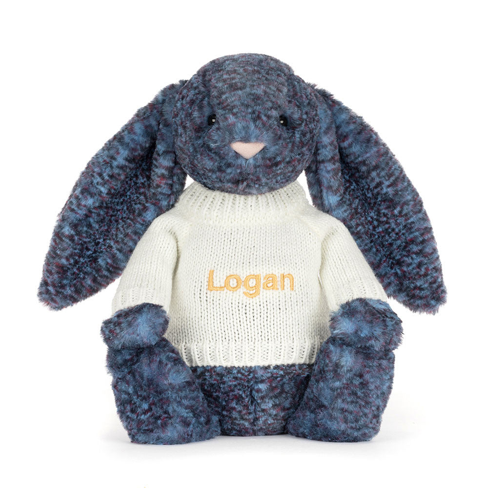 Hopscone Luxe Bunny with Personalized Cream Jumper - Jellycat Discount