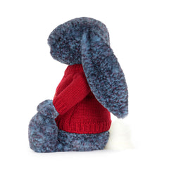 Hopscone Luxe Bunny with Personalized Red Jumper - Jellycat For Sale
