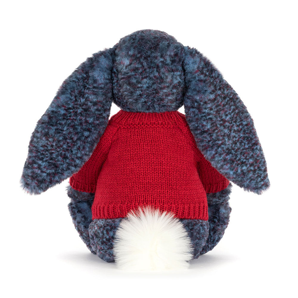 Hopscone Luxe Bunny with Personalized Red Jumper - Jellycat For Sale