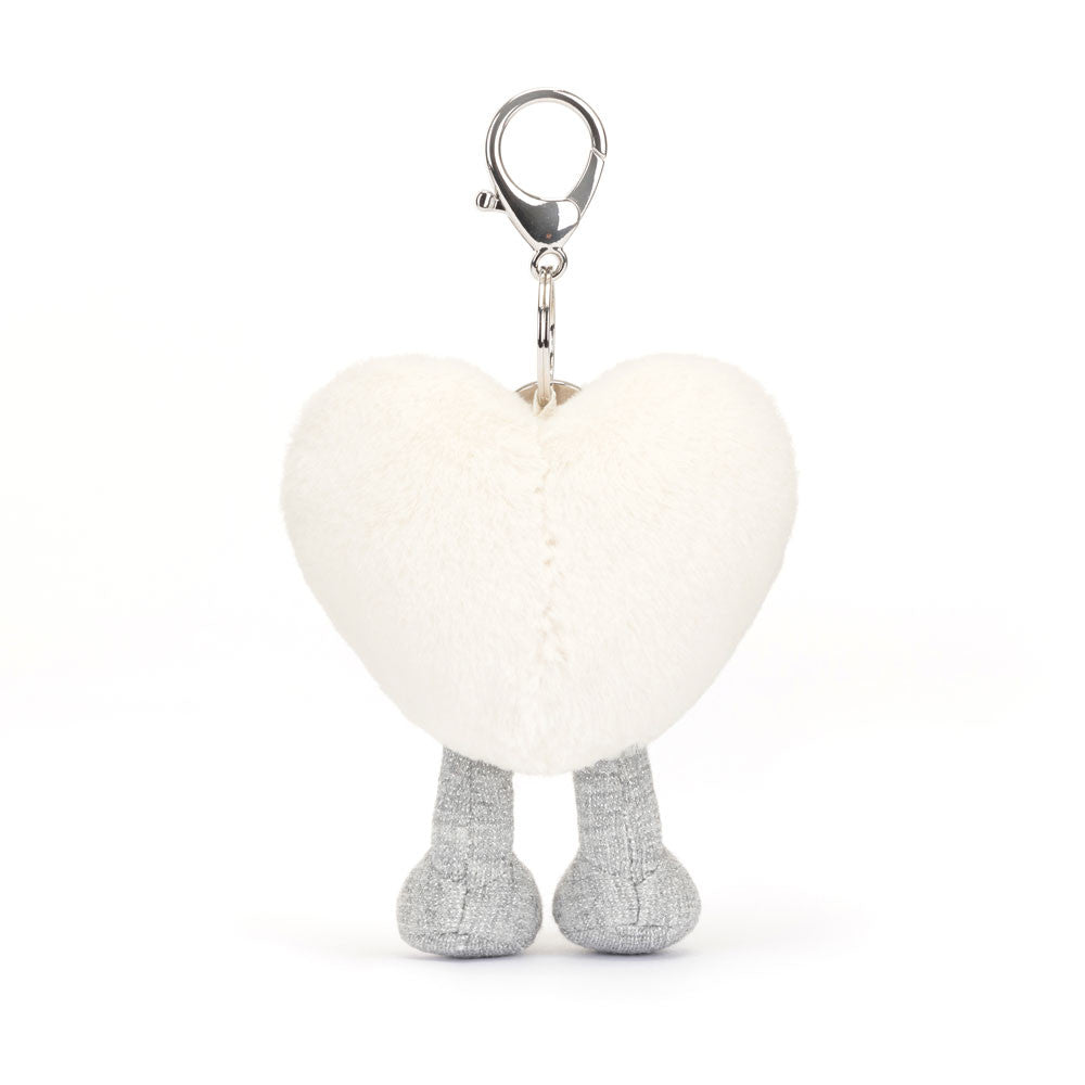 Amuseables Cream Heart Bag Charm - Jellycat For Sale