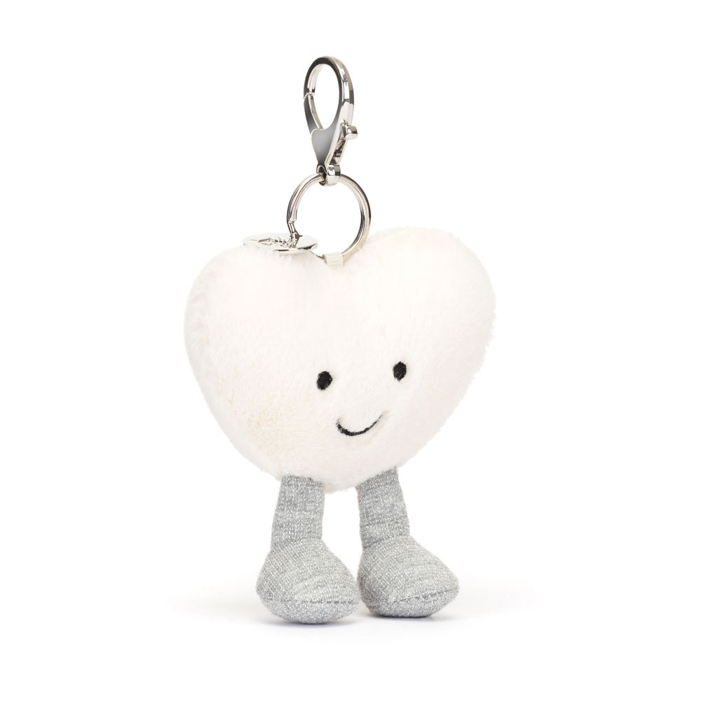 Amuseables Cream Heart Bag Charm - Jellycat For Sale