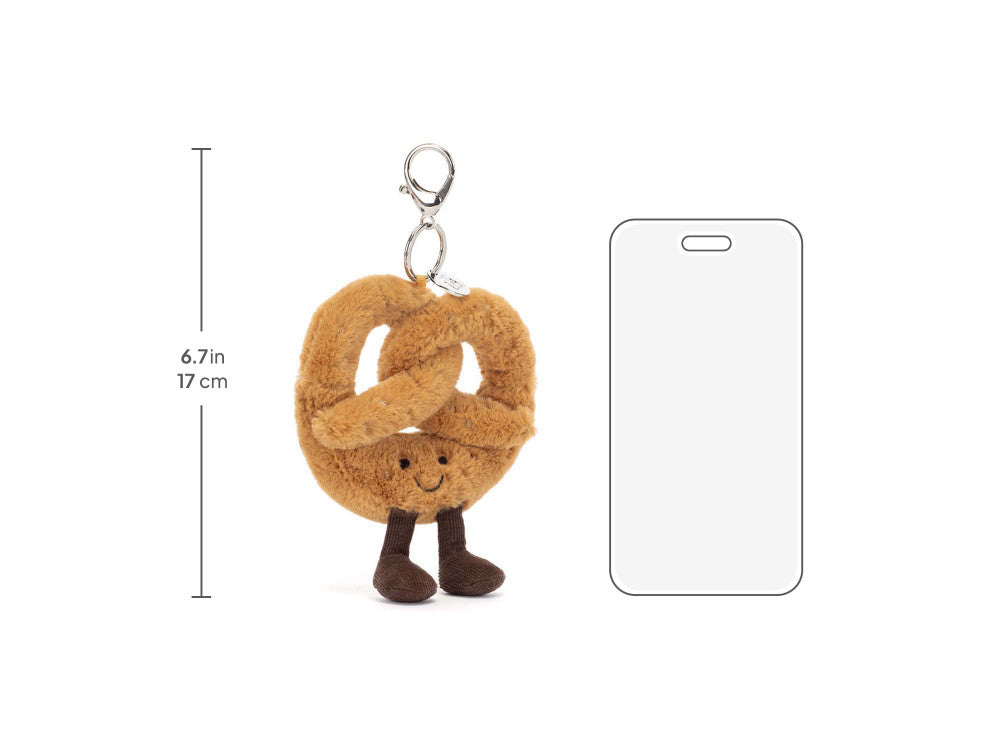 Amuseables Pretzel Bag Charm - Jellycat For Sale