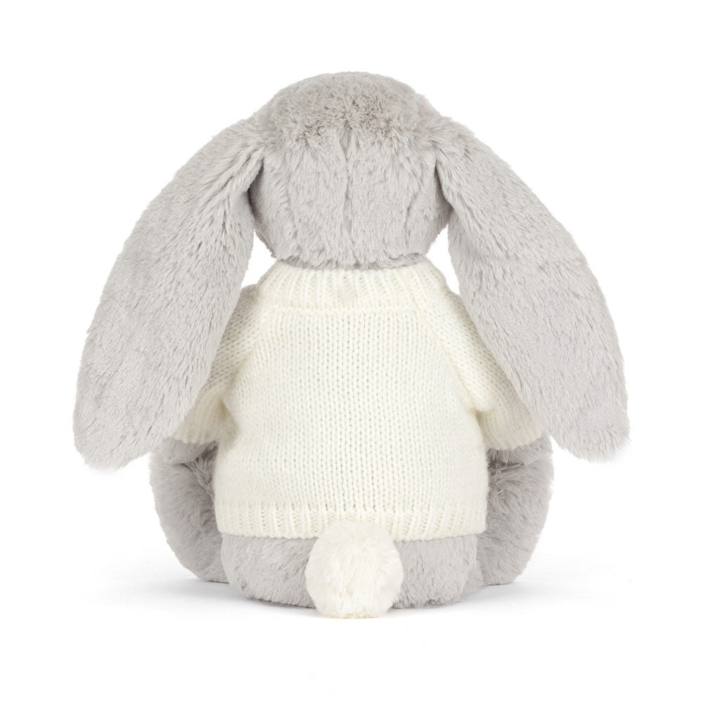 Blossom Silver Bunny 'Bloom' with Personalized Cream Jumper - Jellycat Discount