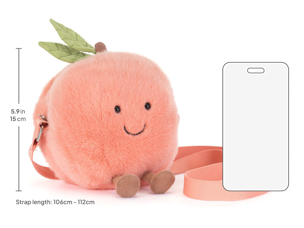 Amuseables Peach Shoulder Bag - Jellycat Discount